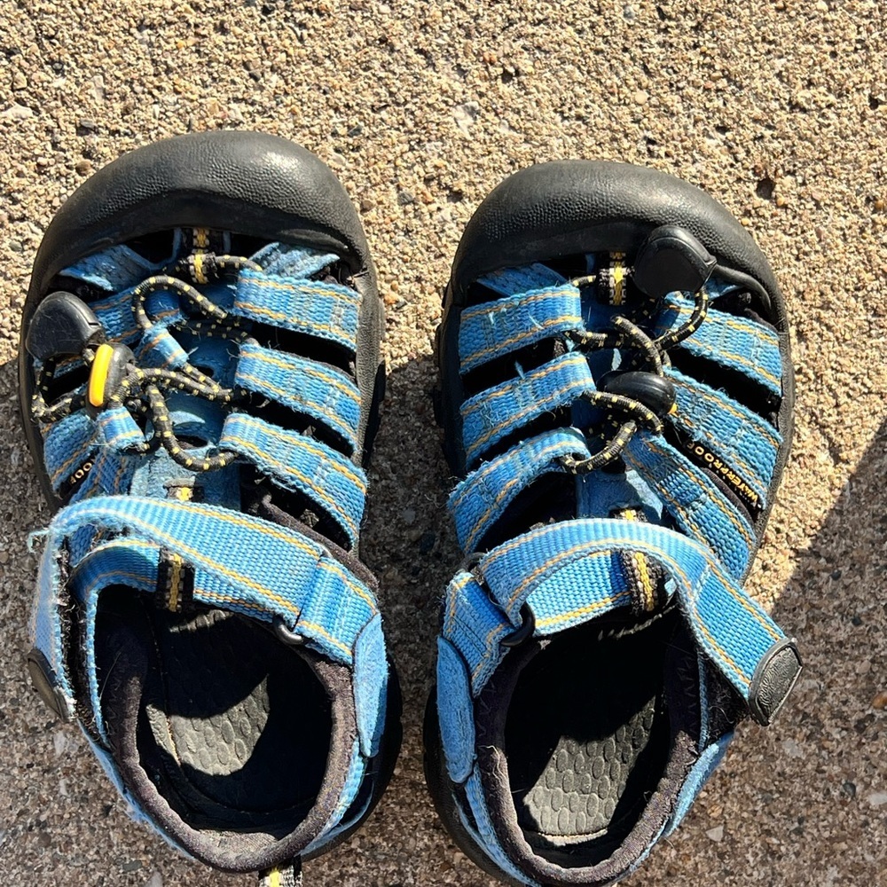 Kids Blue and Black Sandals Keen